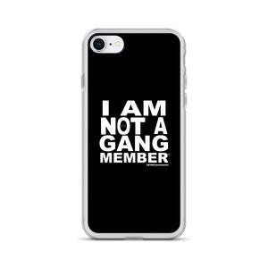 "I Am Not A Gang Member" iPhone Case (Black)
