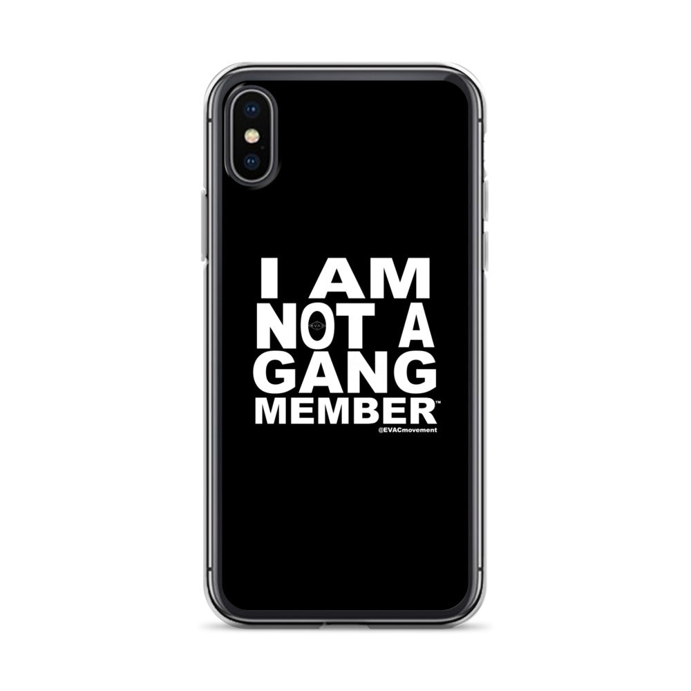 "I Am Not A Gang Member" iPhone Case (Black)